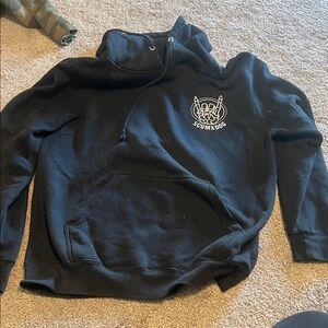 Black Hoodie with Graphic Print